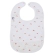 Bavoir en coton enduit ac poche arc-en-ciel BB&CO