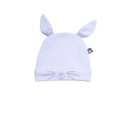 Bonnet naissance doublé pur coton Petit Lapin avec oreilles  BB&CO - 2