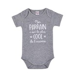 Body manches courtes Mon parrain c’est le plus cool 12 mois