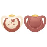 2 Sucettes For Nature 0-6m Terracotta