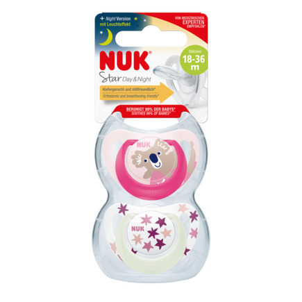 2 Sucettes STARLIGHT 18-36m Fille NUK - 3