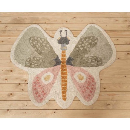 Tapis Butterfly Shape 94x110cm Flowers & Butterflies LITTLE DUTCH - 2