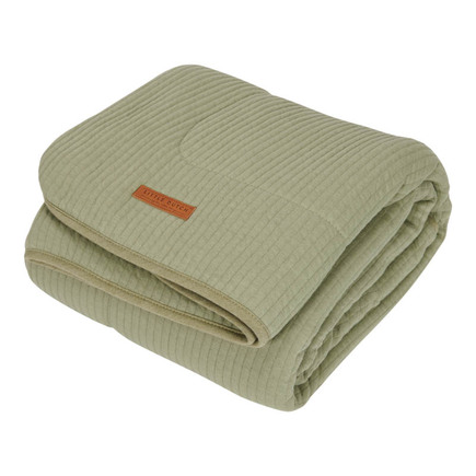 Couverture de lit bébé 110x140 Pure Olive LITTLE DUTCH - 2