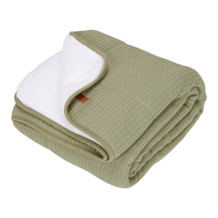 Couverture de lit bébé 110x140 Pure Olive LITTLE DUTCH