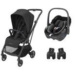 Poussette DUO Leona Pebble 360 Black