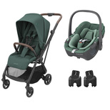 Poussette DUO Leona Pebble 360 Green