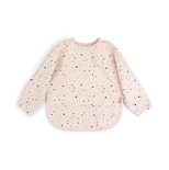 Bavoir manches avec poche 6-18 mois Happy dots Rose