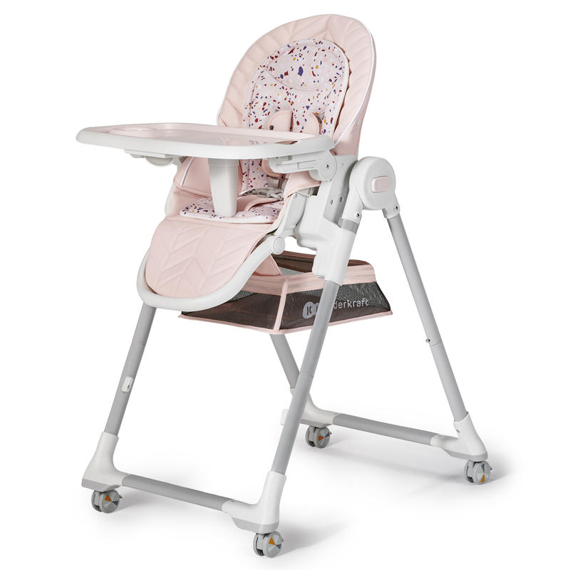 Kinderkraft chaise haute pour bébé yummy rose - Conforama