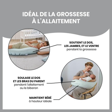 Coussin de maternité Doomoo Buddy Cloudy Kaki BABYMOOV, Vente en ligne de  Coussin d'allaitement et accessoires