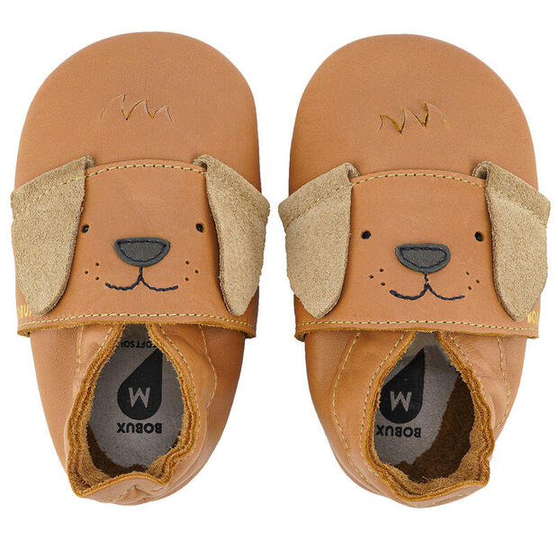 Chaussons en cuir Little Pup Caramel S BOBUX