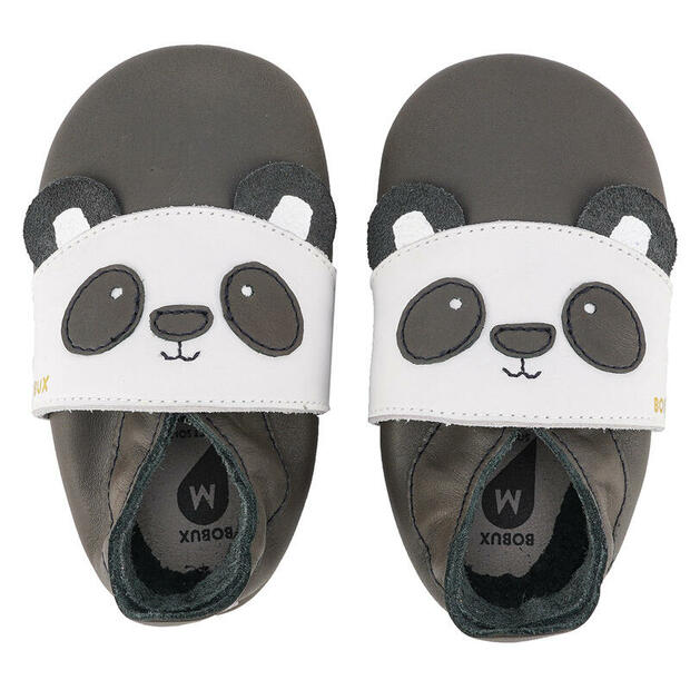Chaussons en cuir Bam-boo Papa Panda M BOBUX, Vente en ligne de