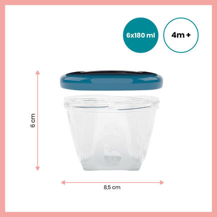 Babybol Kit M 6x180ml BABYMOOV - Conservez et réchauffer simplement les  repas pour bébé