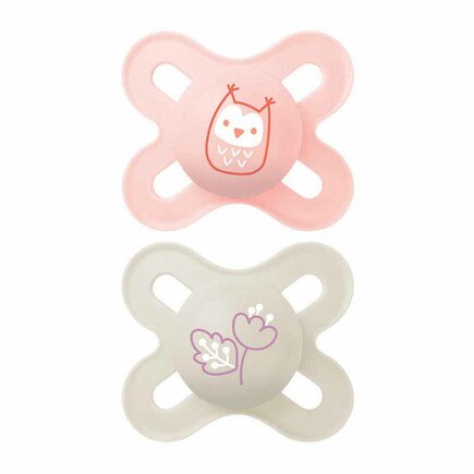 Lot de 2 Sucettes Naissance 0-2m Silicone + boite MAM - 2
