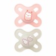 Lot de 2 Sucettes Naissance 0-2m Silicone + boite MAM - 2