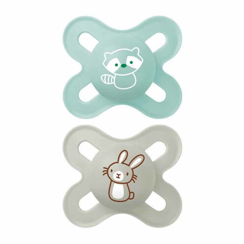 Lot de 2 Sucettes Naissance 0-2m Silicone + boite MAM, Vente en