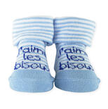 Chaussettes bébé naissance bleues