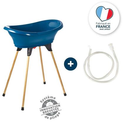 Kit Baignoire VASCO Bleu océan : Baignoire + Pieds + Tuyau de vidange THERMOBABY