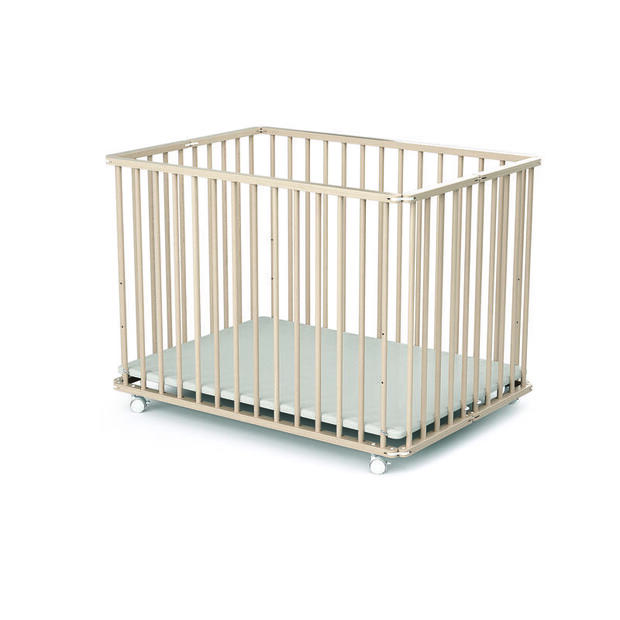 Parc bois pliant ALIZEE 2 Brut BEBE9 ESSENTIEL, Vente en ligne de Parc bébé