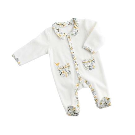 Pyjama 3 mois avec col motif végétal Promenons nous SAUTHON Baby déco