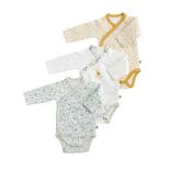 Pyjama bébé blanc 1 mois col motif végétal Promenons nous - Made