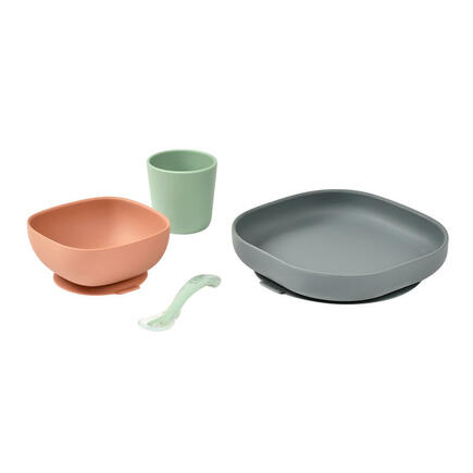 Coffret repas silicone 4 pièces Mineral BEABA - 6