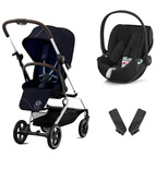 Poussette DUO EEZY S TWIST+ 2 SLV Ocean Blue Cloud Z2 Deep Black