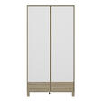 Armoire 2 Portes Achille Chêne Blond et Blanc GALIPETTE - 3