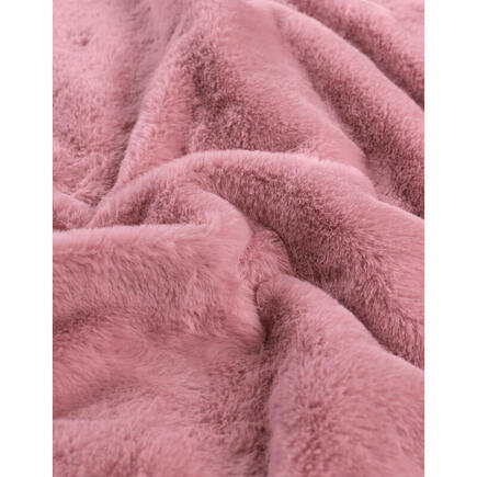 Couverture promenade fausse fourrure Rose Mix & Match NOUKIE 'S