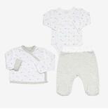 Kit Body + Pantalon + Veste 1 Mois Gris Chiné