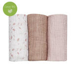 Lot de 3 langes 70x70 cm Rose et Lili