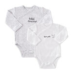 Lot de 2 bodies douceur manches longues 1 mois