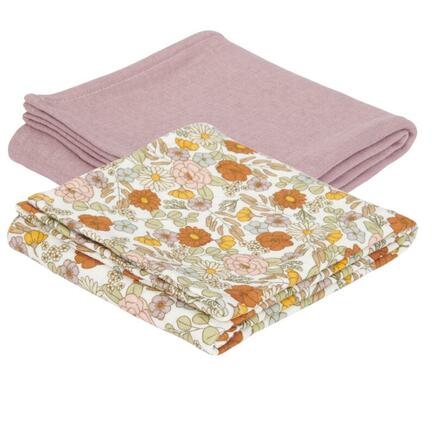Langes Swaddles 70x70 Vintage Little Flowers Pure Mauve LITTLE DUTCH