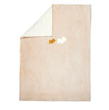 Grande couverture 100*135 velours vanille CHARLIE