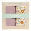 Langes Swaddles 70x70 Vintage Little Flowers Pure Mauve LITTLE DUTCH - 3