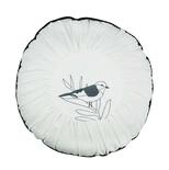 Coussin Brodé Rond Monceau Bleu Prestige