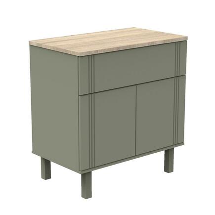 Commode 1 tiroir 2 portes ELEONORE Kaki SAUTHON