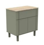 Commode 1 tiroir 2 portes ELEONORE Kaki