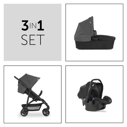 Poussette TRIO Rapid 4 Trioset Gris HAUCK - 8