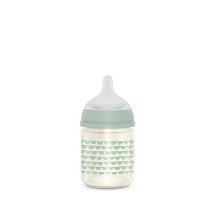 Biberon plastique vert 120 ml pour bébé naissance