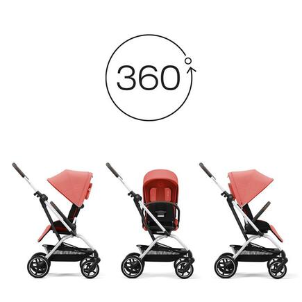 Cybex - Poussette Compacte Tout-Terrain Eezy S +2 - Hibiscus Red