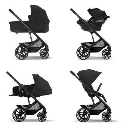 Poussette Balios S Lux Châssis Black - Moon Black de CYBEX, Poussettes  polyvalentes : Aubert