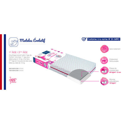 Matelas évolutif 70 x 140 cm CANDIDE - 2