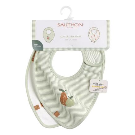 Lot de 2 bavoirs BOTANICA SAUTHON Baby déco - 3