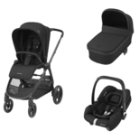 Poussette Trio Street Essentiel Black + Nacelle Oria + Siege auto Cabriofix I-Size