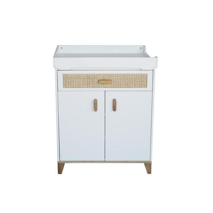 Petite Commode NAMI Cannes de Rotin Neige THEO - 2