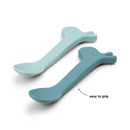 Lot de 2 Cuillères Silicone LALEE Bleu DONE BY DEER - 4