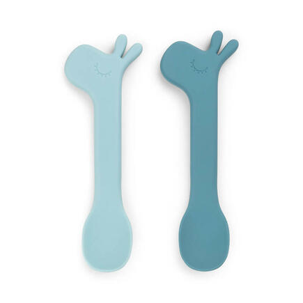 Lot de 2 Cuillères Silicone LALEE Bleu DONE BY DEER - 3