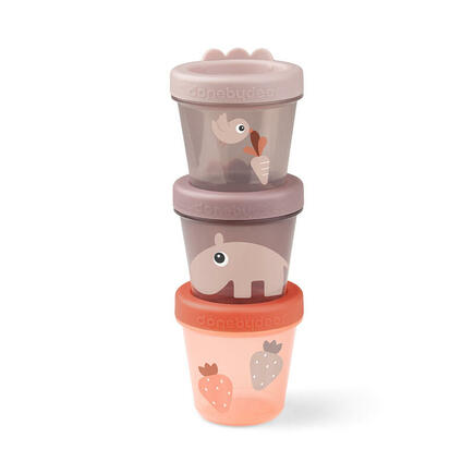 Lot de 3 Pots de Conservation Ozzo Rose DONE BY DEER, Vente en ligne de  Accessoires repas bébé