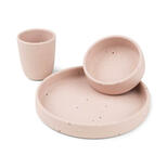 Coffret Repas Silicone CONFETTI Rose