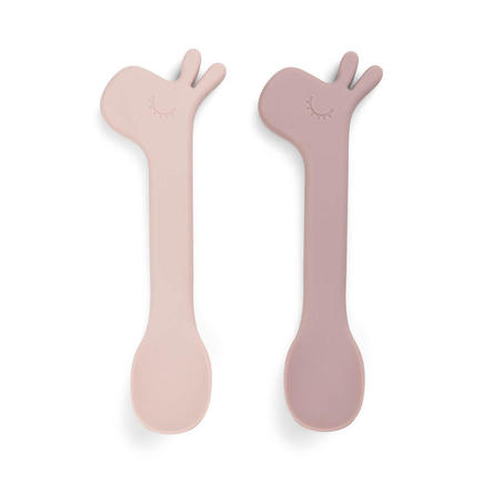 Lot de 2 Cuillères Silicone LALEE Rose DONE BY DEER - 4